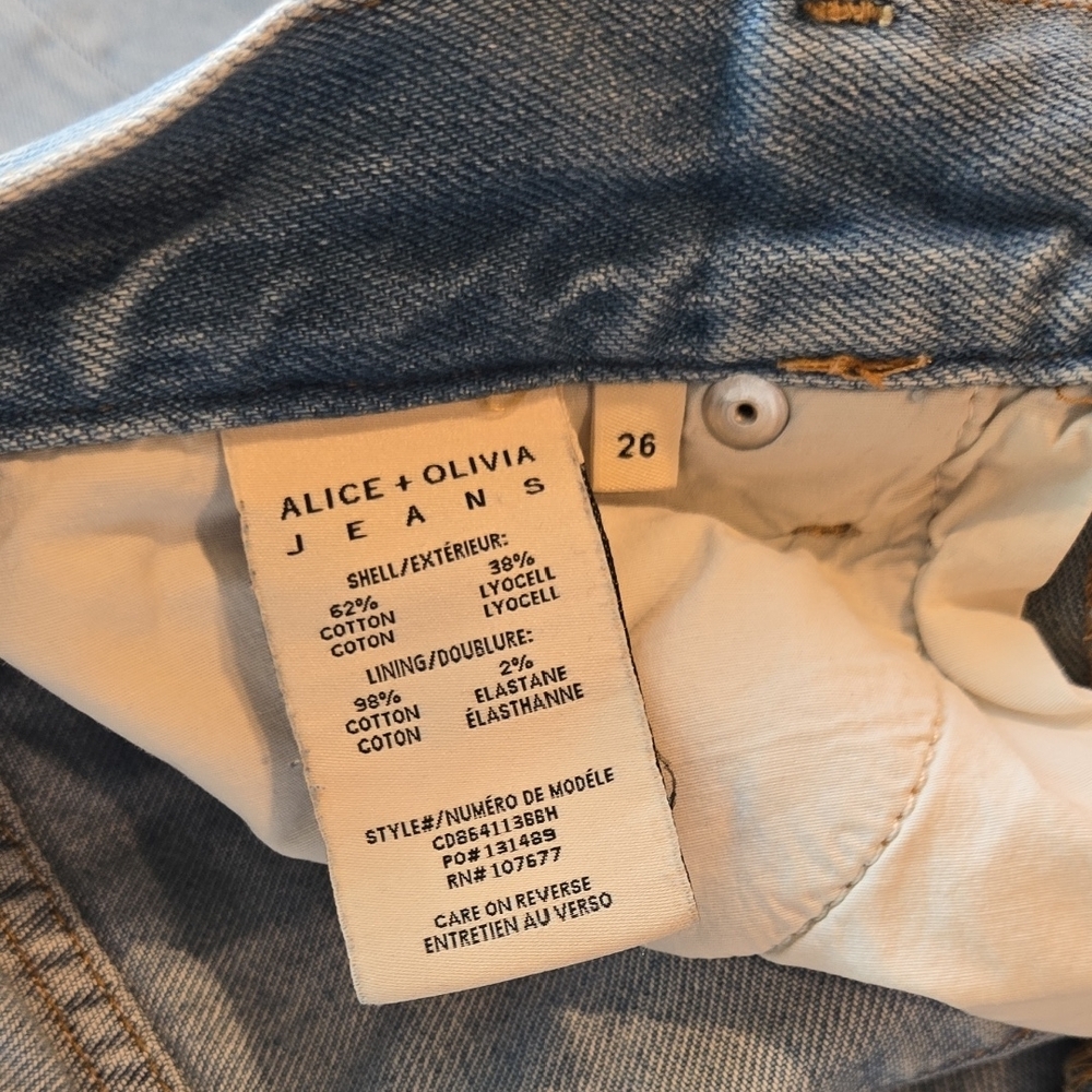 Alice + Olivia | Cay High Rise Wide Leg Baggy Cargo Jeans - Picture 9 of 9